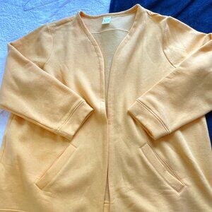 Blair open Front Sweatshirt Jacket with Slant Pockets yellow Size 2X